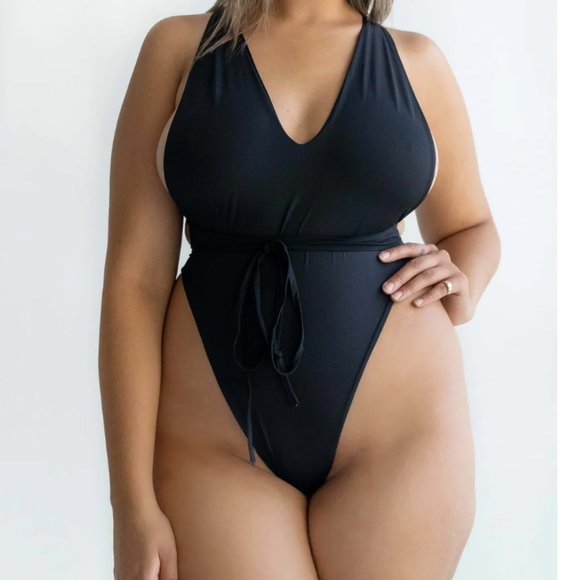 437 Swimwear THE JOHNSON ONE PIECE / BLACK LARGE - Picture 3 of 5